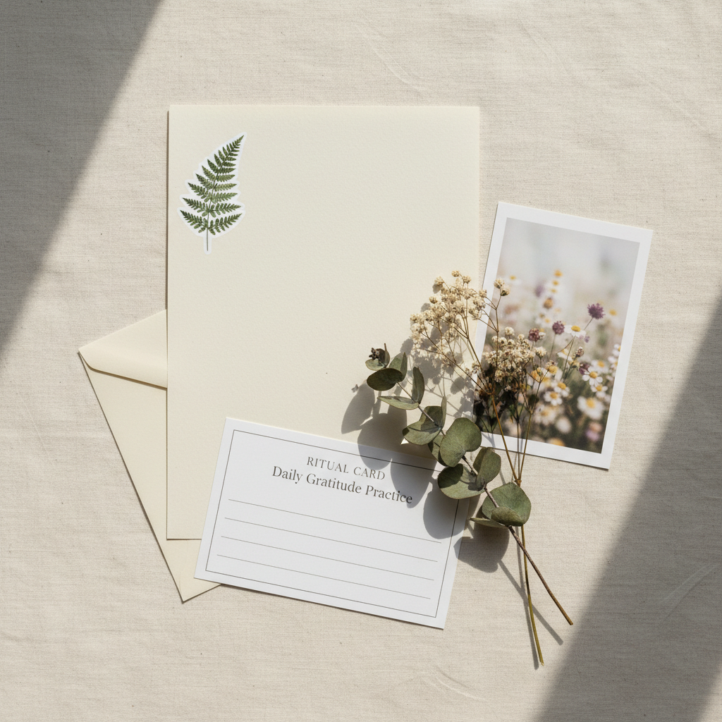 Letter set with botanical illustration